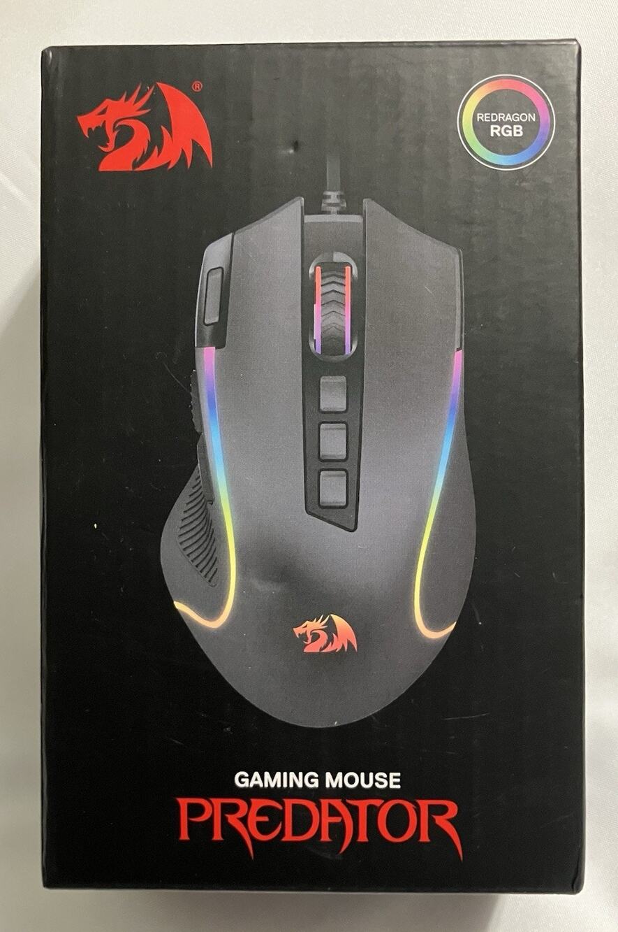 Redragon M612 Predator RGB Gaming Mouse 8000 DPI 11 Programmable Buttons NIB